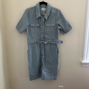 AWARE Denim Collared Button Down Dress